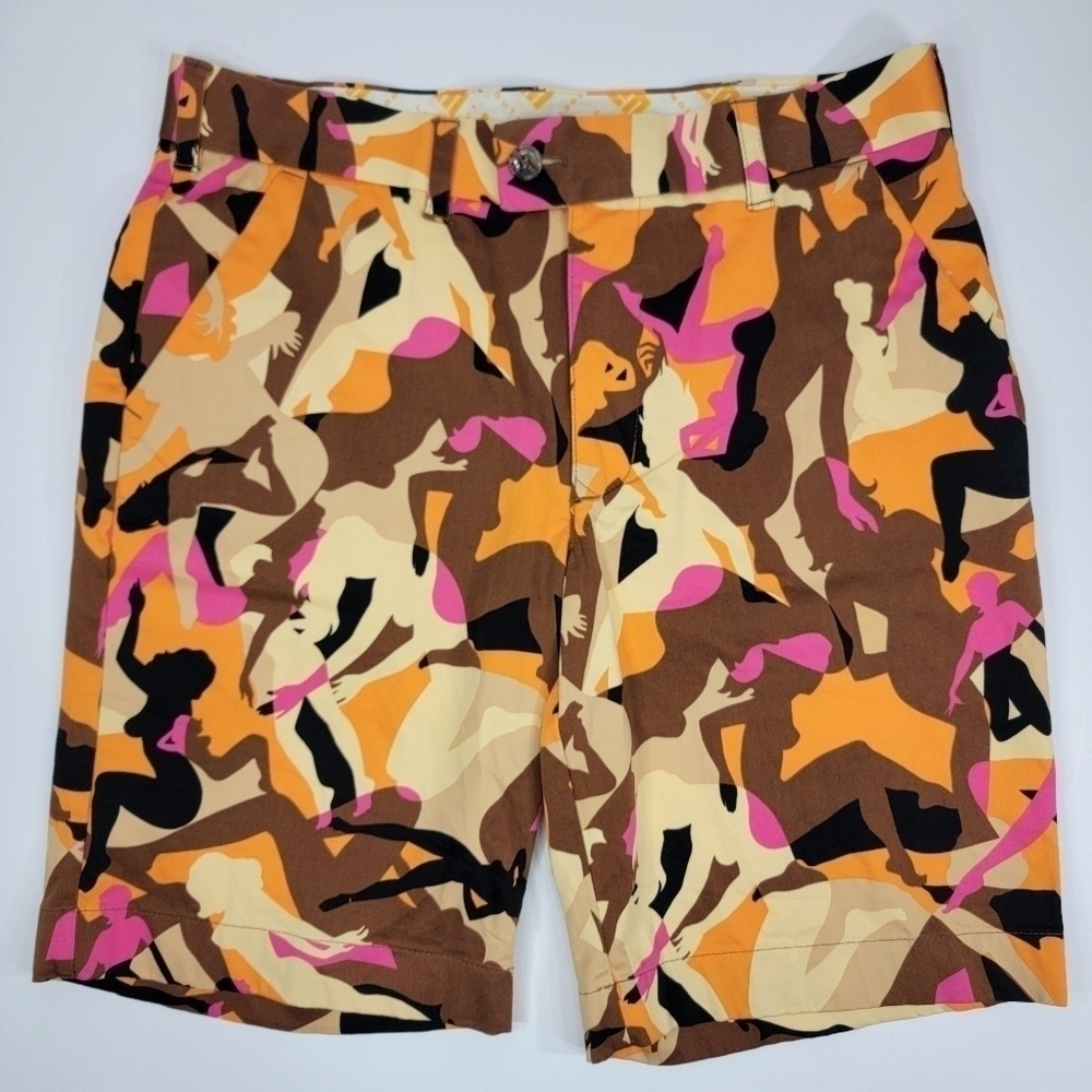 Loudmouth Golf Shorts Men’s 32 Silhouette Pinup Girls Graphic All Over Print